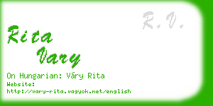 rita vary business card